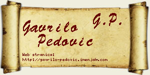 Gavrilo Pedović vizit kartica